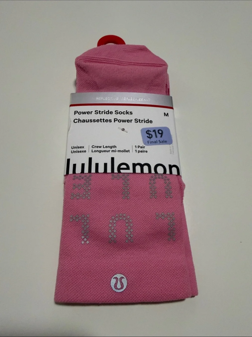 Lululemon - Power Stride Reflective Socks - Crew Length - NWT